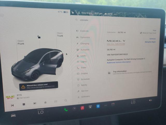 2022 TESLA MODEL Y - 7SAYGDEF2NF518223
