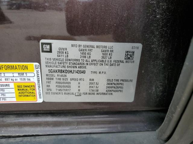 2017 BUICK ENCLAVE - 5GAKRBKD9HJ143949