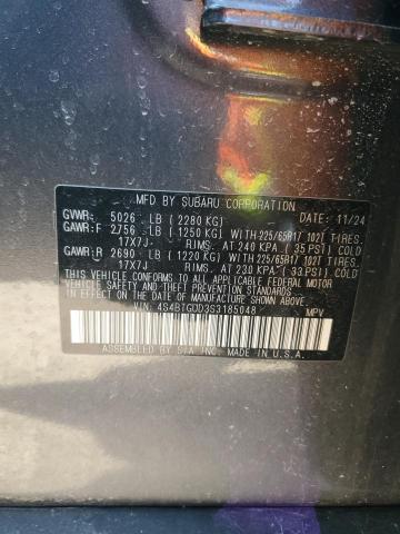 2025 SUBARU OUTBACK WI 4S4BTGUD3S3185048