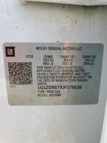 2018 CHEVROLET MALIBU LT - 1G1ZD5ST9JF276538