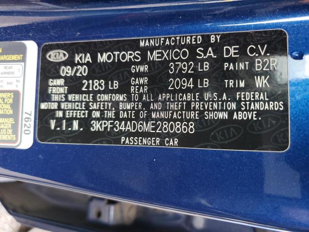 2021 KIA FORTE GT L - 3KPF34AD6ME280868