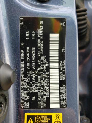 2015 TOYOTA HIGHLANDER - 5TDJKRFHXFS110110
