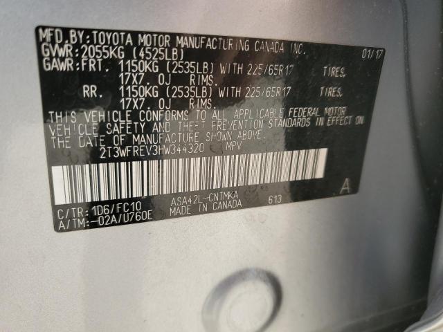 2017 TOYOTA RAV4 XLE - 2T3WFREV3HW344320