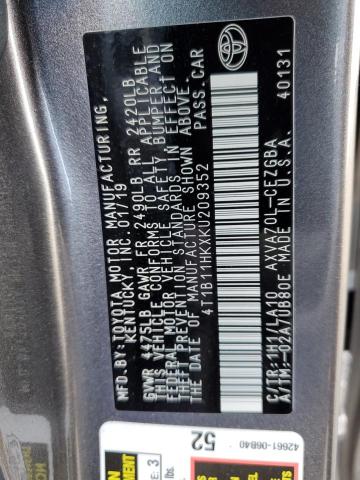 2019 TOYOTA CAMRY L - 4T1B11HKXKU209352