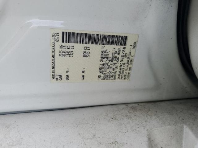 2019 NISSAN MAXIMA S - 1N4AA6AV6KC380788