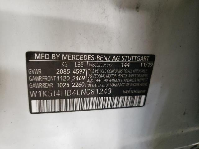 2020 MERCEDES-BENZ CLA 250 4M - W1K5J4HB4LN081243