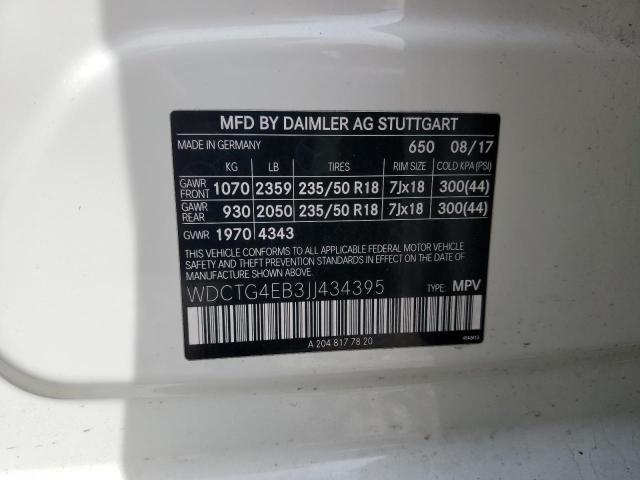 2018 MERCEDES-BENZ GLA 250 - WDCTG4EB3JJ434395