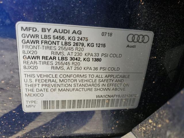 2018 AUDI Q5 PRESTIG WA1CNAFY6J2212872
