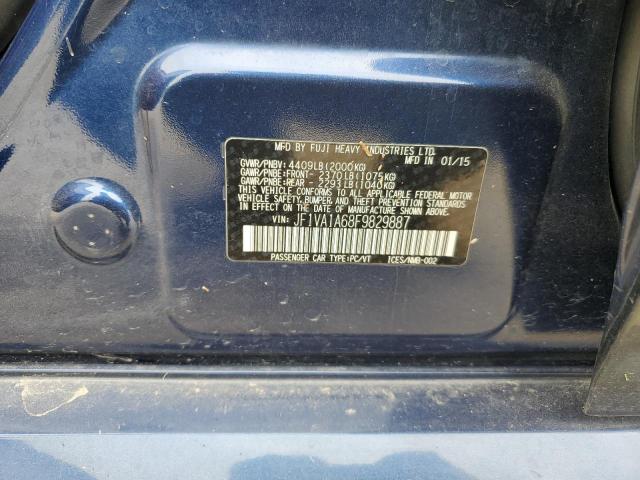 2015 SUBARU WRX JF1VA1A68F9829887