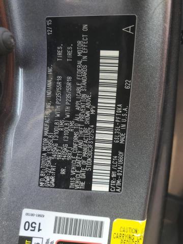5TDDK3DC3FS127574 2015 TOYOTA All Models