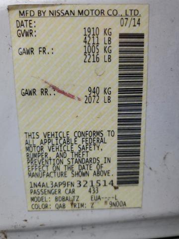 2015 NISSAN ALTIMA 2.5 - 1N4AL3AP9FN321514