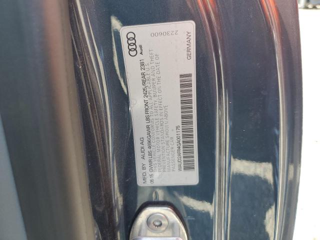 2016 AUDI A5 PREMIUM - WAUD2AFR4GA001175