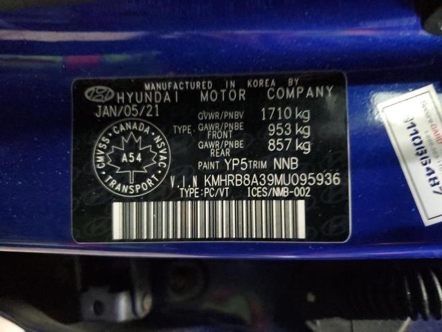 2021 HYUNDAI VENUE SE - KMHRB8A39MU095936