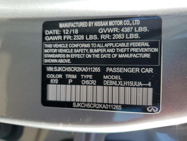 2019 INFINITI QX30 LUXE SJKCH5CR2KA011265