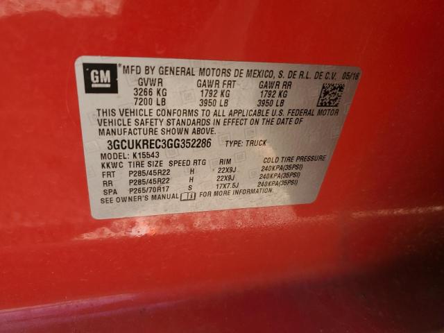 2016 CHEVROLET SILVERADO - 3GCUKREC3GG352286