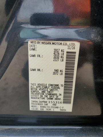2017 NISSAN ALTIMA 2.5 - 1N4AL3AP9HC155316