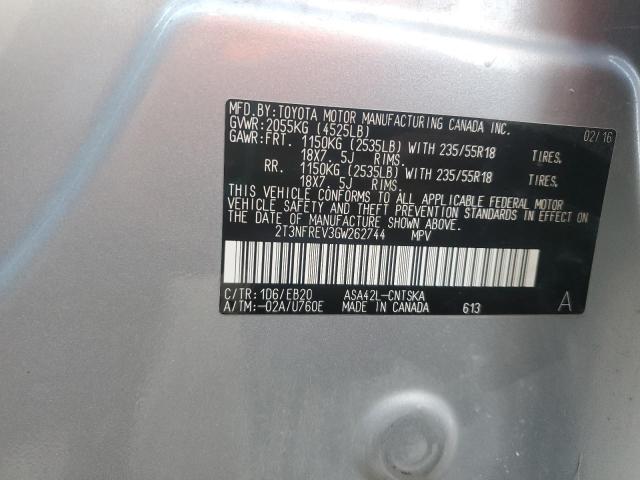 2016 TOYOTA RAV4 SE - 2T3NFREV3GW262744