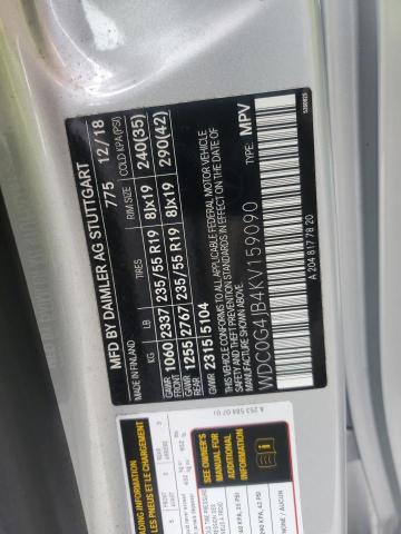 2019 MERCEDES-BENZ GLC 300 WDC0G4JB4KV159090
