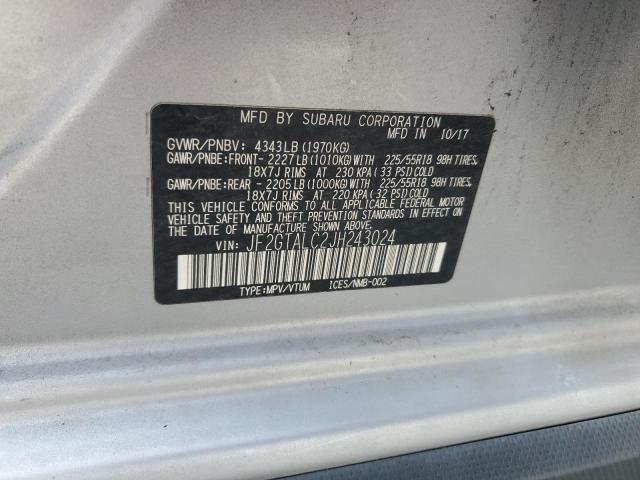 2018 SUBARU CROSSTREK - JF2GTALC2JH243024