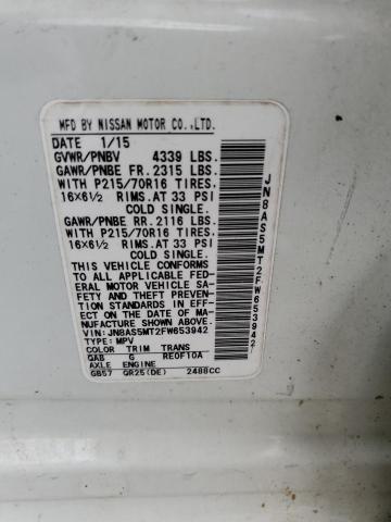 2015 NISSAN ROGUE SELE - JN8AS5MT2FW653942