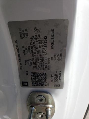 2019 CHEVROLET COLORADO - 1GCHSBEA6K1151142