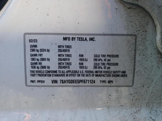 2023 TESLA MODEL Y - 7SAYGDEE5PF671124