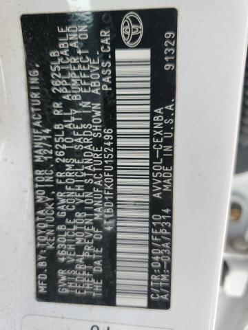 2015 TOYOTA CAMRY HYBR - 4T1BD1FK0FU152496