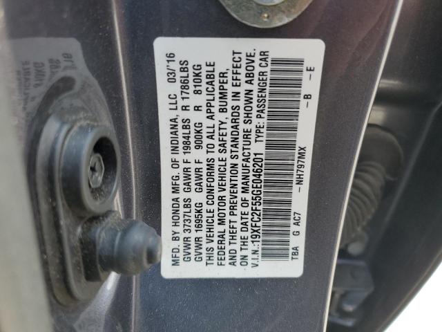 2016 HONDA CIVIC LX - 19XFC2F55GE046201