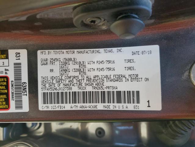 2018 TOYOTA TACOMA DOU - 5TFAX5GN6JX127388