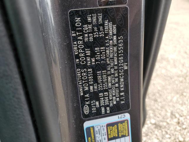 2016 KIA SEDONA EX - KNDMC5C12G6155635