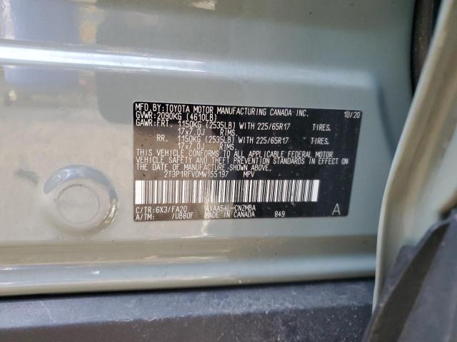 2021 TOYOTA RAV4 XLE - 2T3P1RFV0MW155197