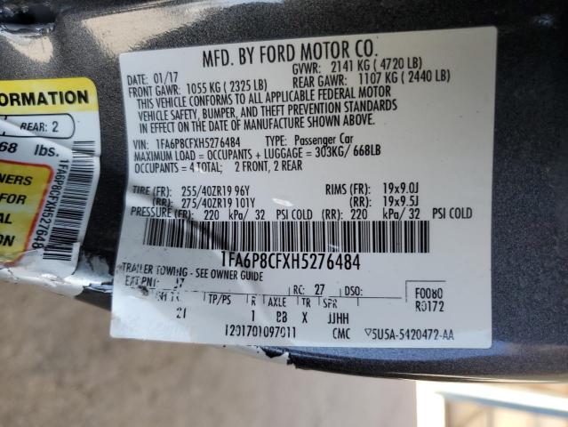 2017 FORD MUSTANG GT - 1FA6P8CFXH5276484