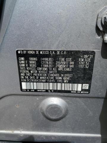 2022 HONDA HR-V LX 3CZRU6H3XNM715945