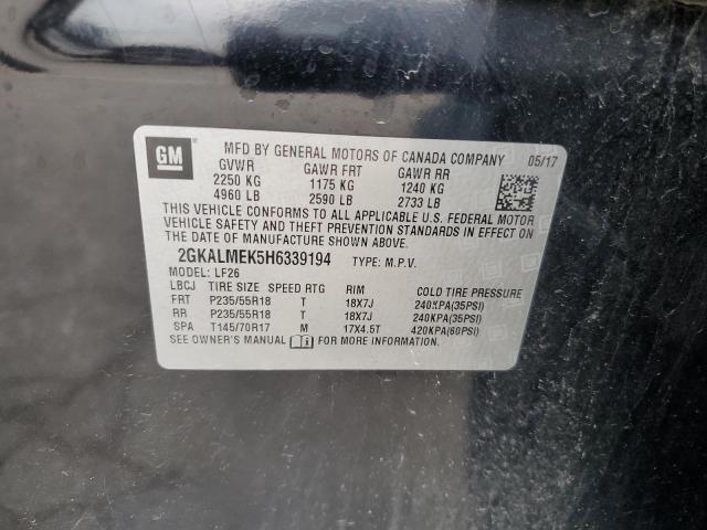2017 GMC TERRAIN SL - 2GKALMEK5H6339194