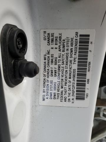 2018 HONDA CIVIC LX - 2HGFC2F51JH582205