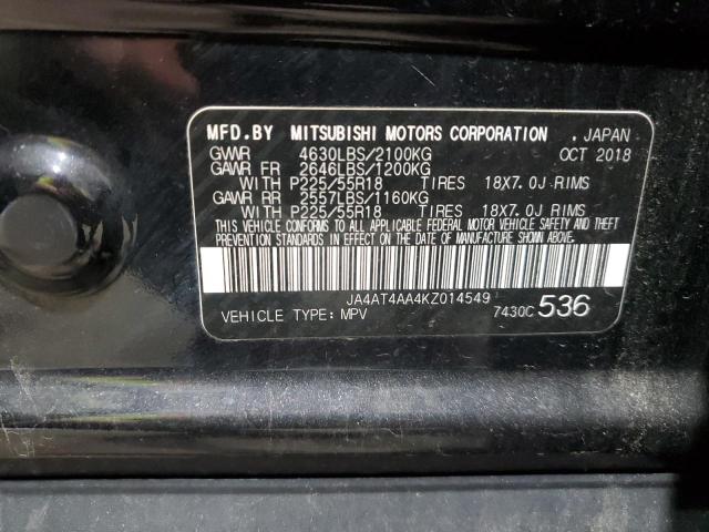 2019 MITSUBISHI ECLIPSE CR JA4AT4AA4KZ014549