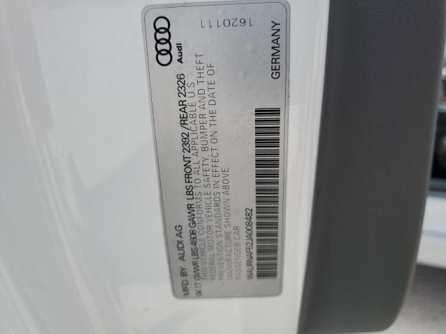2018 AUDI A5 PRESTIG WAURNAF52JA008482