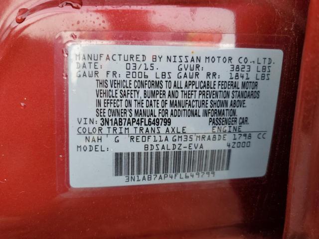 2015 NISSAN SENTRA S - 3N1AB7AP4FL649799