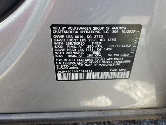2021 VOLKSWAGEN ATLAS SE - 1V2HR2CA6MC542411