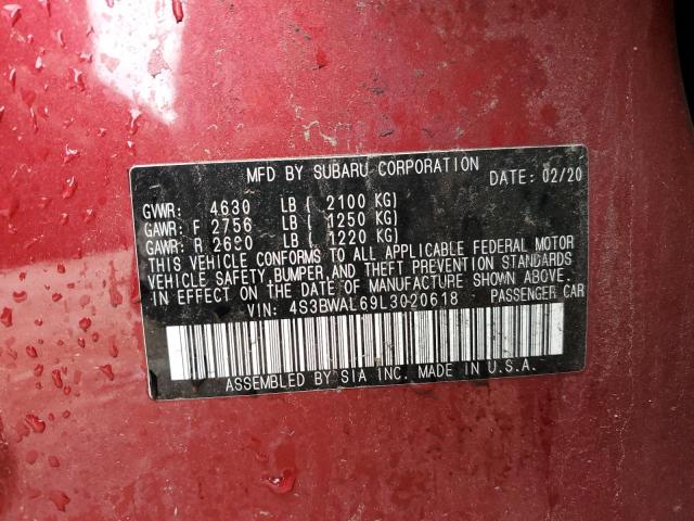 2020 SUBARU LEGACY LIM 4S3BWAL69L3020618