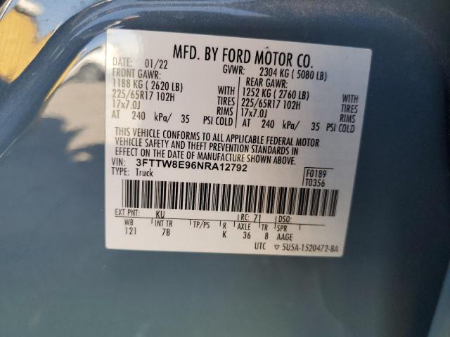 2022 FORD MAVERICK X - 3FTTW8E96NRA12792