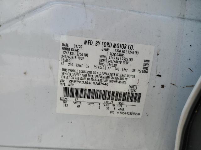 2020 FORD EDGE SEL - 2FMPK3J94LBA57940