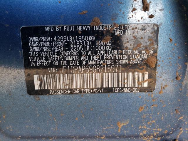 2016 SUBARU IMPREZA SP JF1GPAP69G8215971