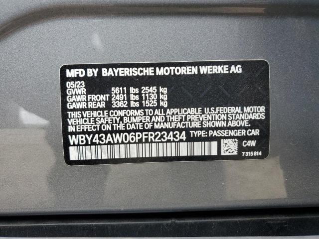 2023 BMW I4 EDRIVE WBY43AW06PFR23434