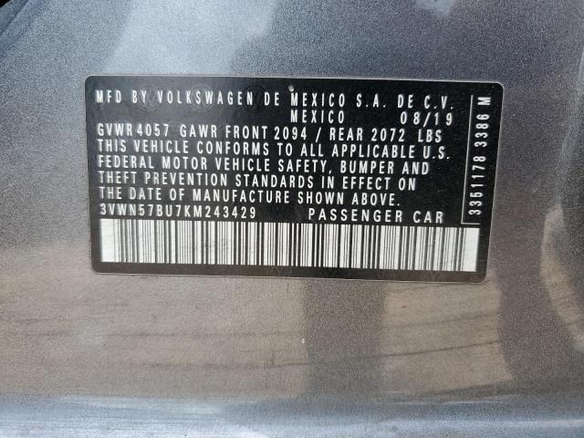 2019 VOLKSWAGEN JETTA S - 3VWN57BU7KM243429
