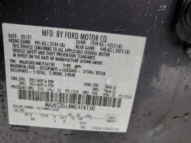 2021 FORD ECOSPORT S - MAJ6S3GL4MC416150