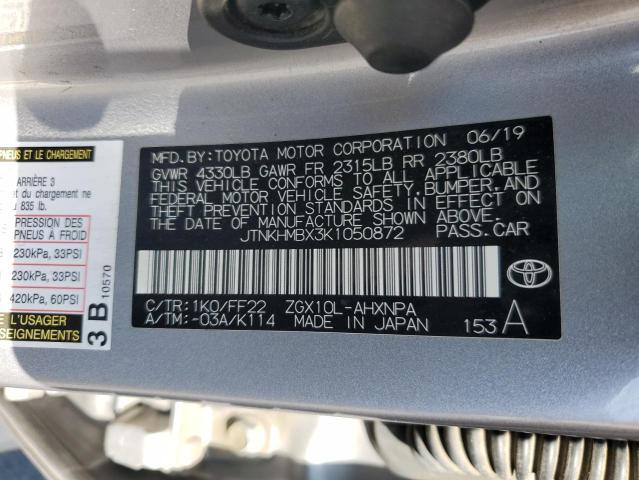 2019 TOYOTA C-HR XLE - JTNKHMBX3K1050872