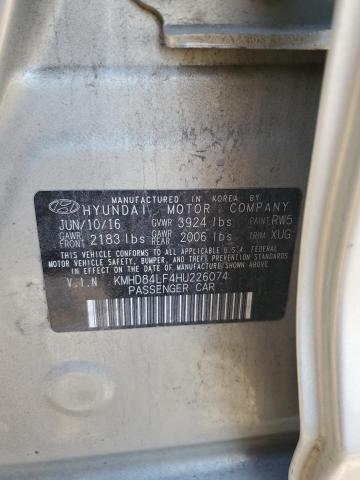 2017 HYUNDAI ELANTRA SE - KMHD84LF4HU226074