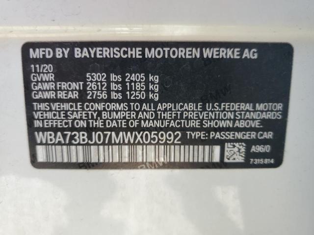 2021 BMW 540 XI WBA73BJ07MWX05992