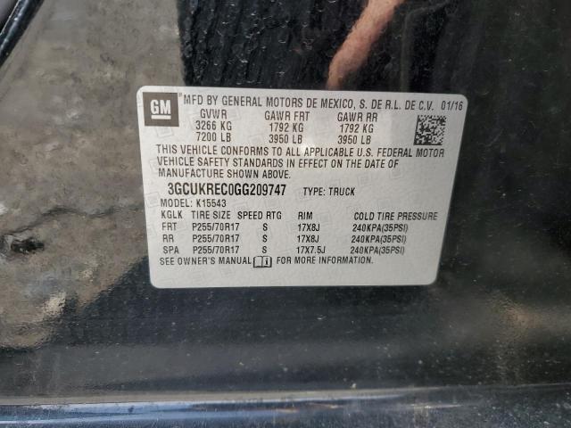 2016 CHEVROLET SILVERADO - 3GCUKREC0GG209747